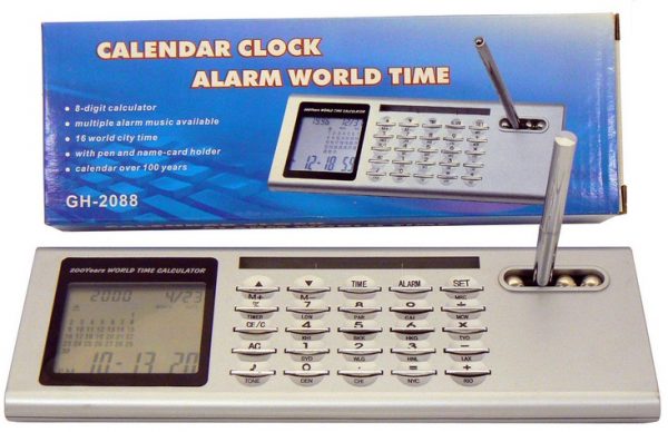World Time Calendar Calculator Alarm Clock