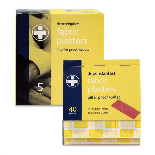 Dependaplast fabric pilfer proof plasters 5 x 40