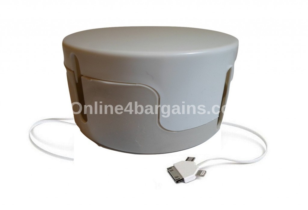 Large Round Cable Tidy Box .Office Living room Wire Management Organiser Caddy