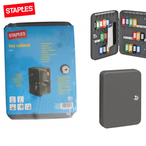 STAPLES 42 Hooks Metal Key storage cabinet box. Keystore Key safe Safe box