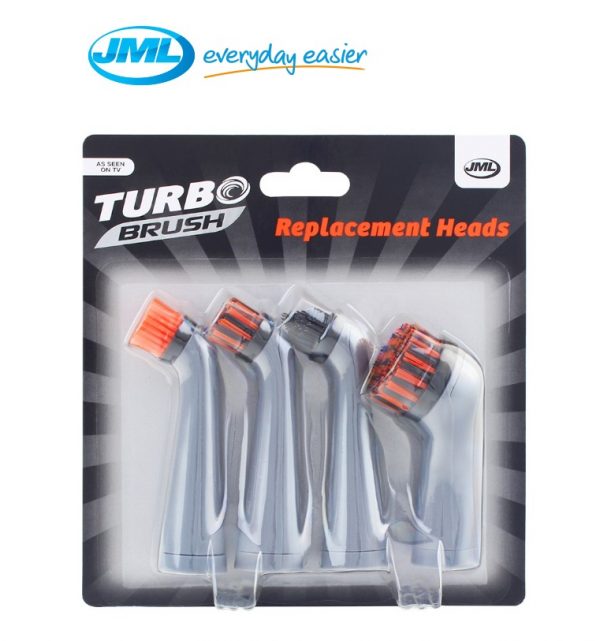 JML Turbo Brush Sonic Scrubber Cleaner Pack of 4 Replacement Heads