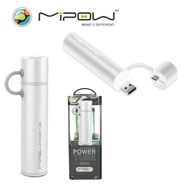 MiPow Power Tube 2600 Portable power Bank Battery charger