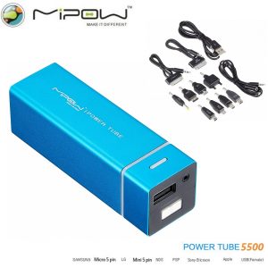 MiPow Power Tube 5500 Portable power Bank Emergency battery charger