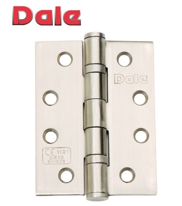 DALE Satin Stainless Steel Door Butt Hinges 100 x 75 x 3mm (4" x 3")