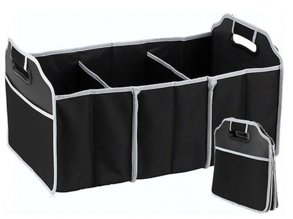 2-in-1 Heavy Duty Collapsible Car Boot Organiser Foldable Shopping Tidy Storage