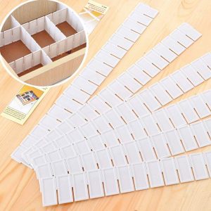 6pc Grid-Slot Drawer Organiser Cut To Fit Plastic Dividers