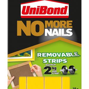 Unibond UNI781739 No More Nails Strip Ultra-strong Removable Translucent - Pack of 10