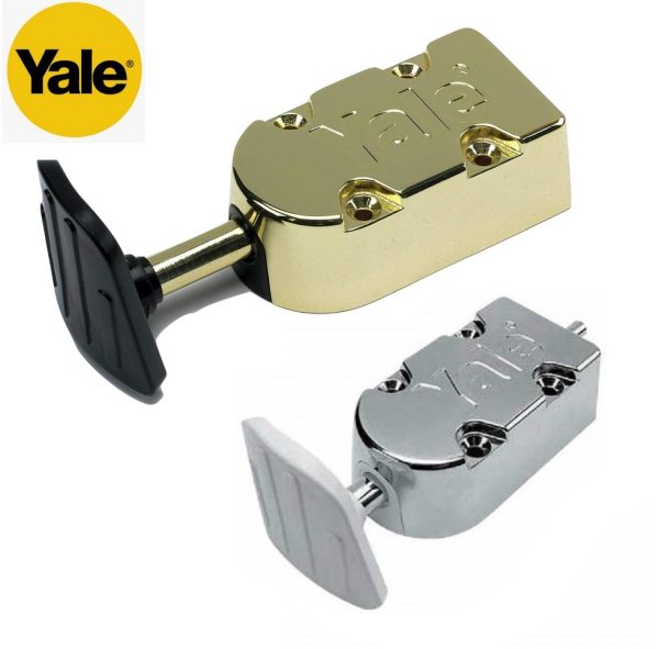 YALE Pedal Operated Foot Bolt Brass/Chrome