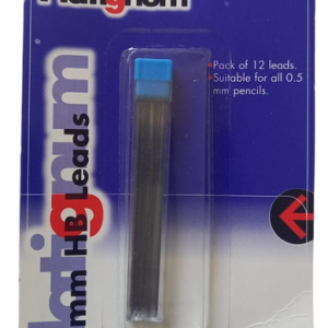 Platignum 12x 0.5mm HB Mechanical Pencil Lead Refills. 2 Packs
