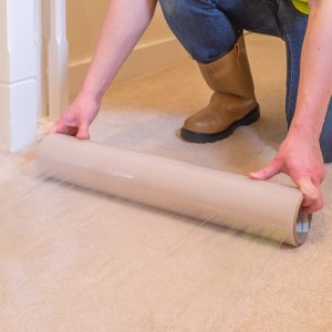 Contractor Self adhesive Carpet Floor Protection Film 600cm x 50m length