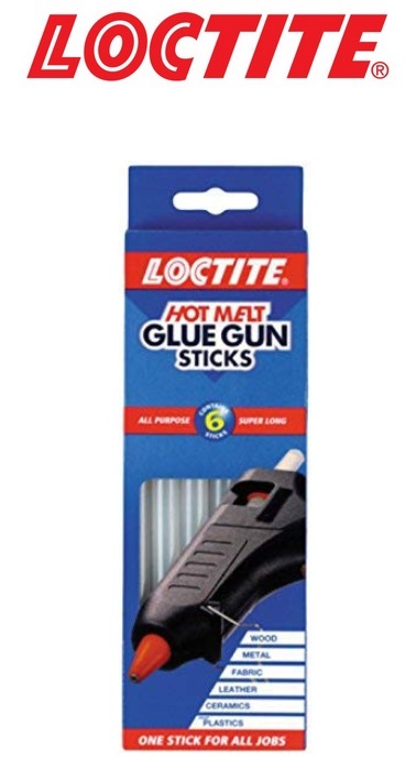 Hot Melt Glue Gun Adhesive Loctite Super Long Pack of 6 Refill Sticks