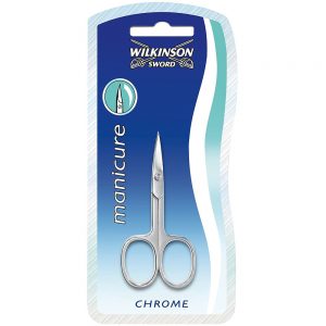 Wilkinson Sword CHROME manicure Nail Scissors with Curved Blades