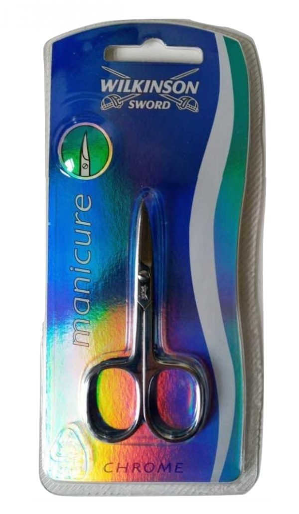 Wilkinson Sword CHROME manicure Nail Scissors with Curved Blades