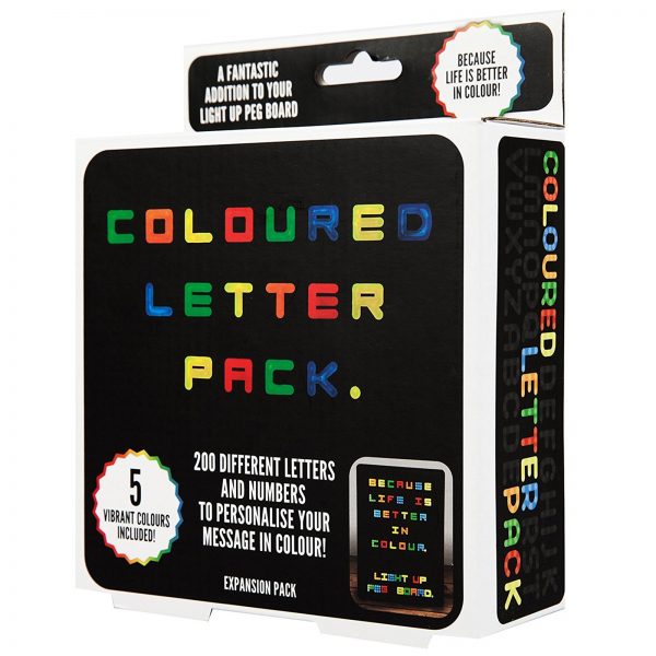 Retro Light Up Peg Board with coloured 400 pack letters