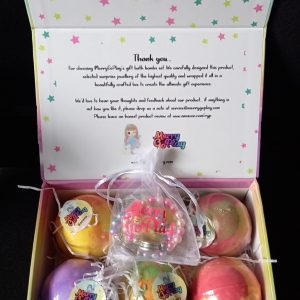 MerryGoPlay Girls Bath Bombs Gift Set with Surprise Charm Bracelets inside