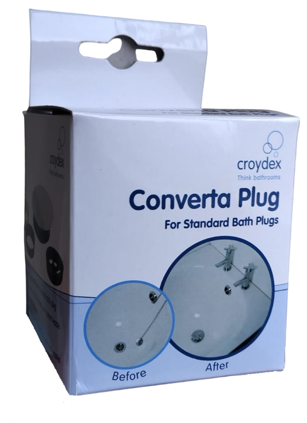 Croydex Converta Plug Easy to Fit Standard Basin Plug to Push Click Plug