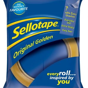 Sellotape Original Golden Non-Static Easy-Tear Tape Roll