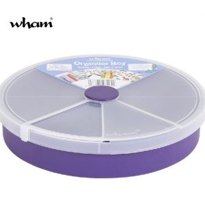 Wham Organiser 24cm Round 8 compartments Organiser Storage Box