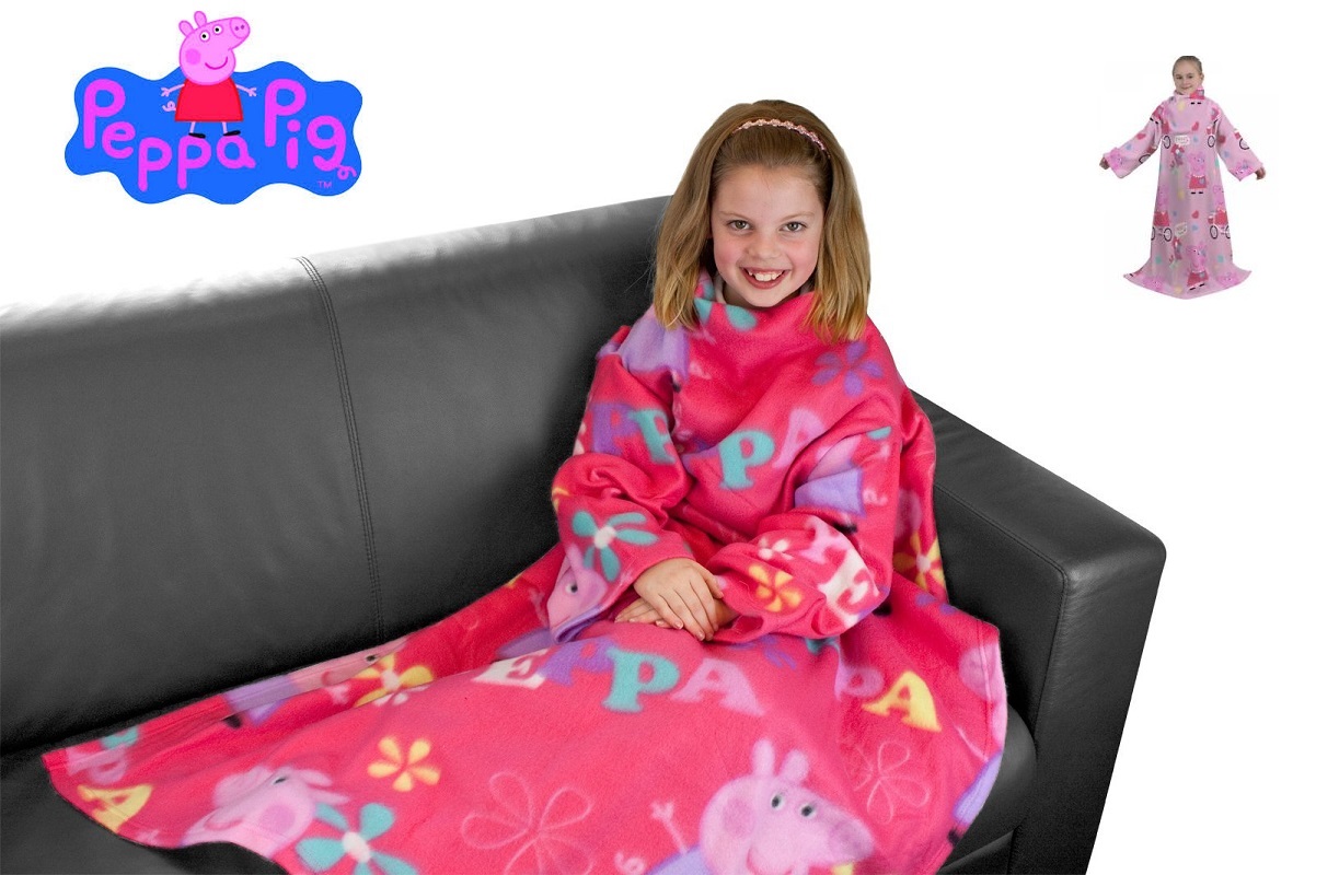 Character World Peppa Pig Adorable Sleeved Fleece Blanket Online4Bargains