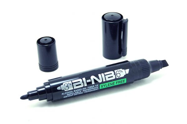 12x HAIJIAV Bi-Nib Alcohol based Black ink waterproof Permannet marker pens