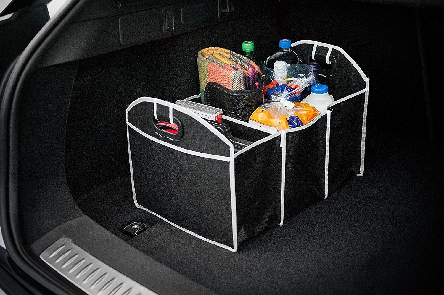 SELUXU 2 in 1 Car Boot Organiser Shopping Tidy Heavy Duty Collapsible Foldable Storage,Auto Car Storage Organiser,Foldable Storage Boot Organiser Box 