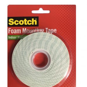 Scotch Heavy Duty Mounting Tape, 1-Inch by 125-Inch. holds up to 5 lbs.