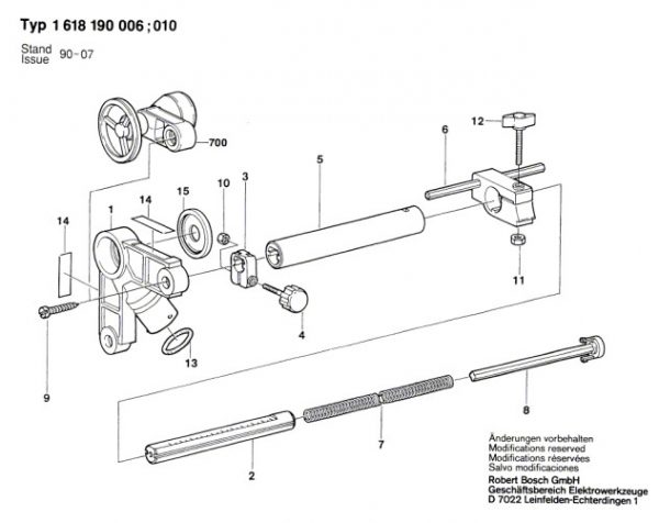 for accurate right-angle drilling. Use in combination with universal handle 2 608 025 120.